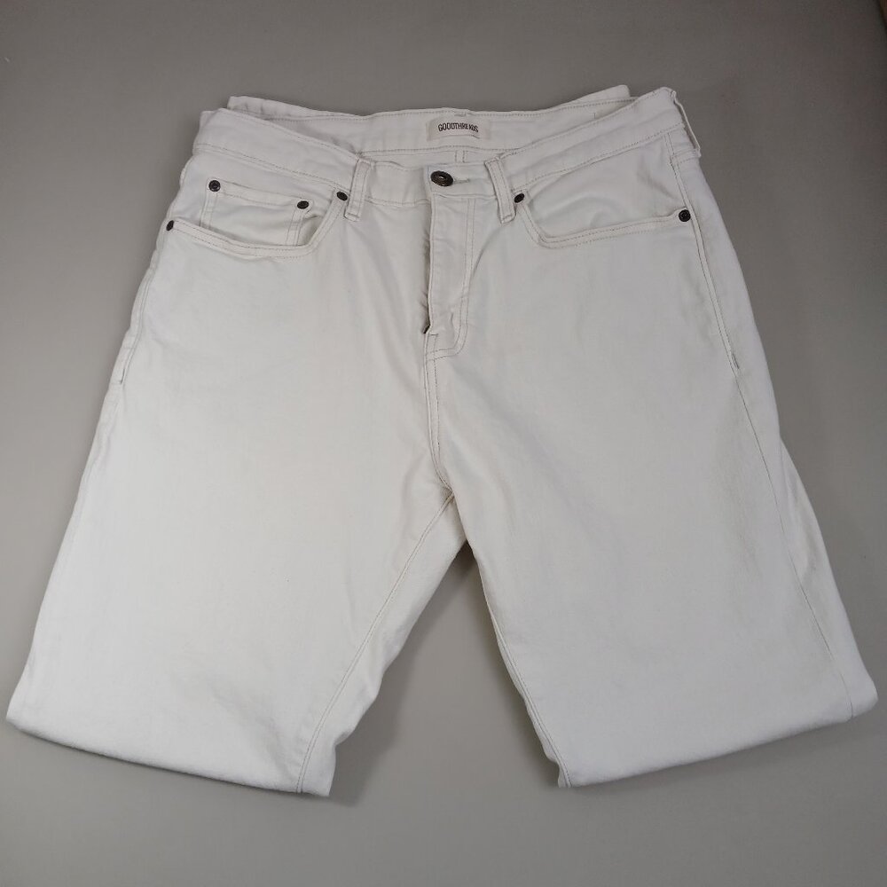 Goodthreads Men's 32W x 31L White Athletic Tapered Fit Jeans